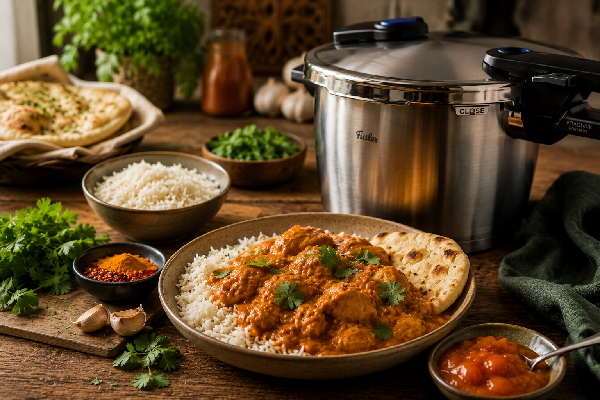Butter Chicken uit de Fissler Vitaquick Premium Snelkookpan 8 Liter