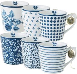 Laura Ashley Blueprint Collectables Bekers 35cl (6 delig)