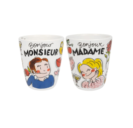 Blond Amsterdam Set Beker Madame en Monsieur 350 ml
