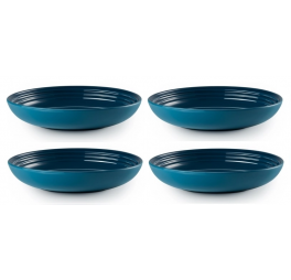 le-creuset-diep-bord-4-stuks-deep-teal