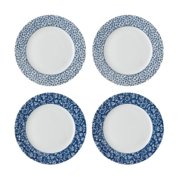 Laura Ashley Blueprint Collectables Set Floris en Sweet Alyssum Bord 20cm - 4 stuks