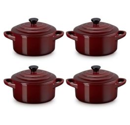 le-creuset-mini-braadpan-garnet-4-stuks