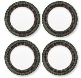 Pip Studio Berry Blues Starterset Dinerbord Groen 26.5 cm - 4 stuks