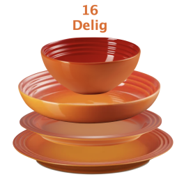 le-creuset-serviesset-oranje-16-delig