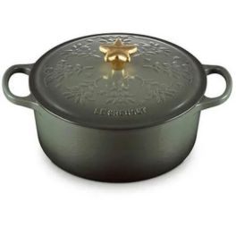Le-Creuset-Braadpan-kerstboom-Relief-Thyme-24-cm