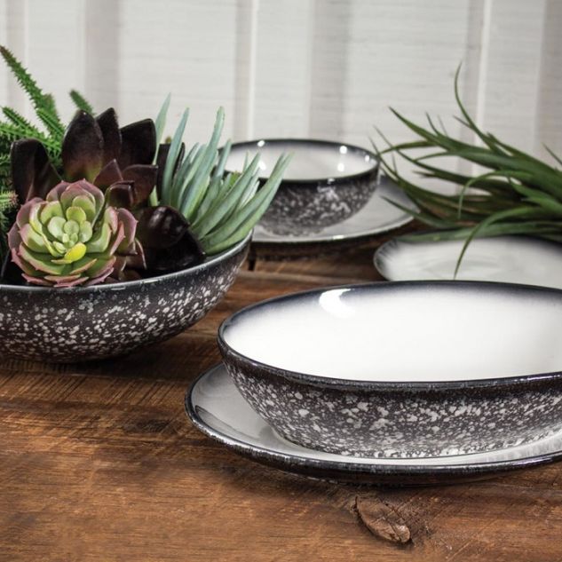 Tableware Maxwell And Williams Caviar Granite Dinner Set Caviar