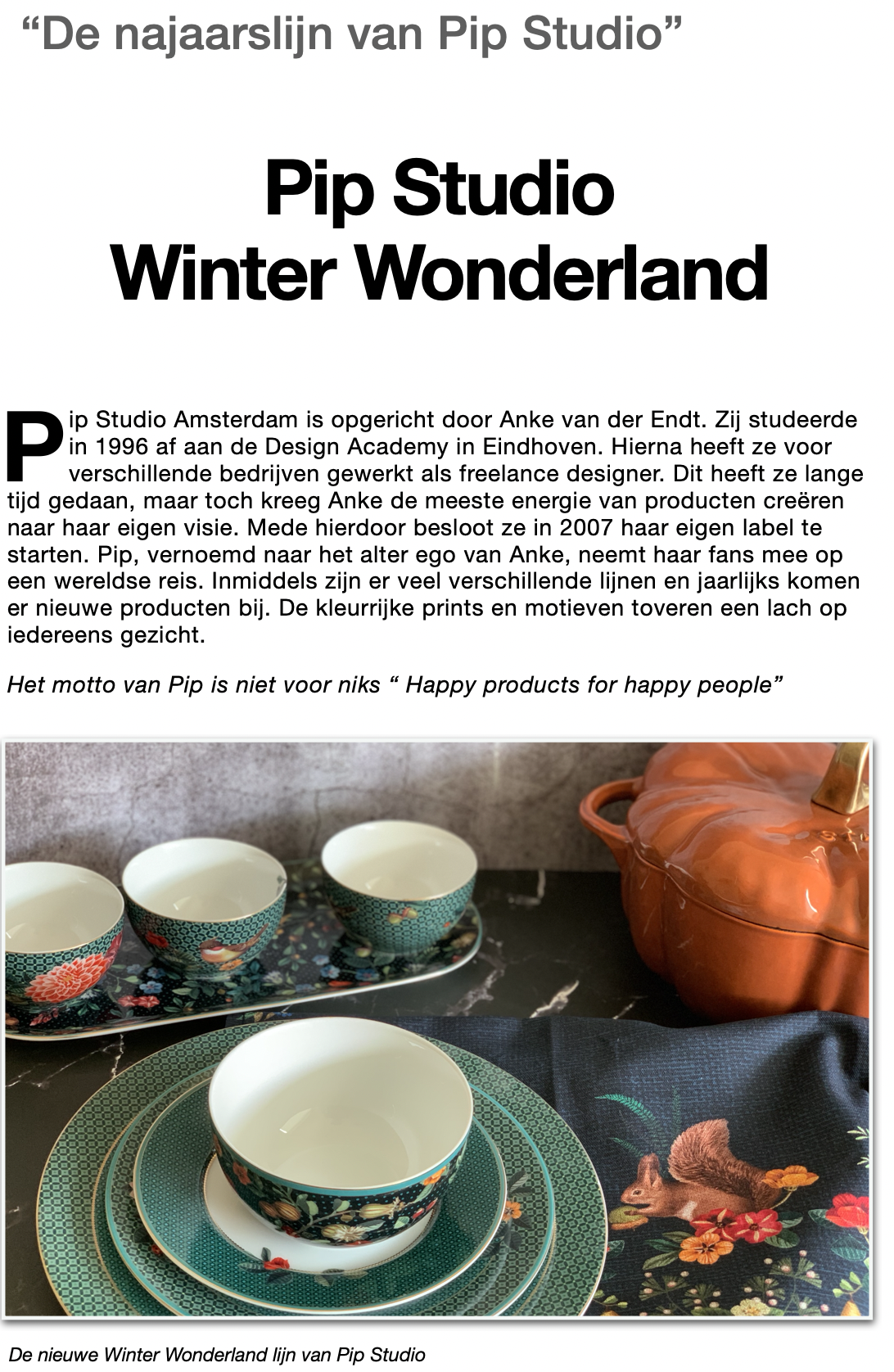 thema Tram Waden Pip Winter Wonderland Servies Limited Edition Donkerblauw Groen